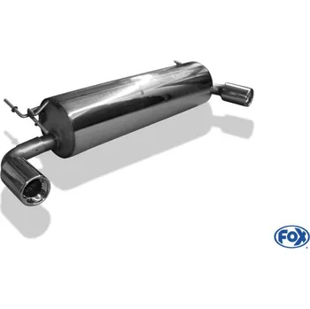 Tlumič výfuku Fox Sportauspuff koncový tlumič výfuku s koncovkou 1x90 Typ 13 na obou stranách pro Toyota RAV 4 II s motorem 2.0, 2.0 D-4D, 3dvéř. SLEVA 2%