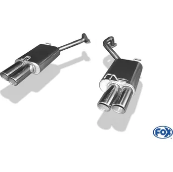 Tlumič výfuku Fox Sportauspuff koncový tlumič výfuku s koncovkou 2x90 Typ 16 na obou stranách pro Hyundai Santa Fe CM 2006- s motorem 2.2 D SLEVA 2%