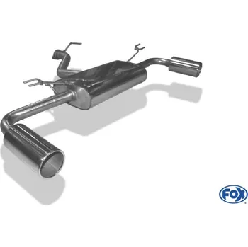 Tlumič výfuku Fox Sportauspuff koncový tlumič výfuku s koncovkou 1x100 Typ 12 na obou stranách pro Hyundai I30 GD 2012- s motorem 1.6 SLEVA 2%