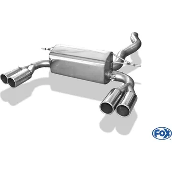 Tlumič výfuku Fox Sportauspuff koncový tlumič výfuku s koncovkou 2x80 Typ 12 na obou stranách pro BMW řada 4 435i s motorem 3.0 SLEVA 2%