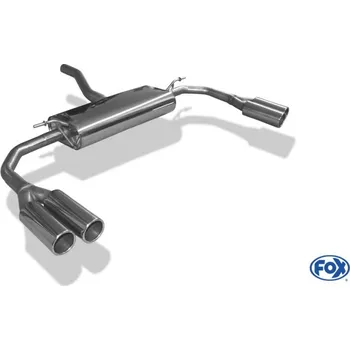 Tlumič výfuku Fox Sportauspuff koncový tlumič výfuku s koncovkou 2x80 Typ 12 na obou stranách pro Mercedes CLA 2013- s motorem 1.6, 2.0, s pohonem předních kol SLEVA 2%