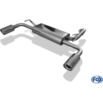 Tlumič výfuku Fox Sportauspuff koncový tlumič výfuku s koncovkou 1x100 Typ 17 na obou stranách pro Mitsubishi Lancer CYO 2012- s motorem 1.6, 1.8 SLEVA 2%