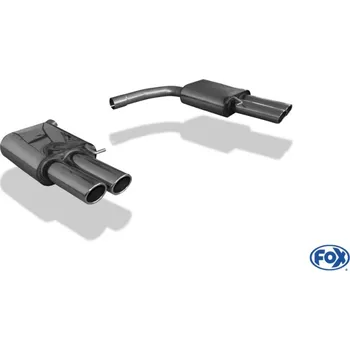 Tlumič výfuku Fox Sportauspuff koncový tlumič výfuku s koncovkou 2x90 Typ 17 na obou stranách pro Audi A5 Sportback 2009- s motorem 3.2 FSI SLEVA 2%