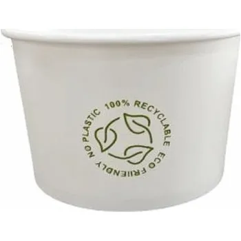 Jednorázové nádobí Papírová miska na polévku 450ml (50ks) Bio Obal