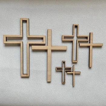 Obklad Dřevěné křížky výřez - smuteční, 3 velikosti Rozměry: 15 cm
