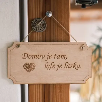 Domovní cedule Cedulka s citátem Domov