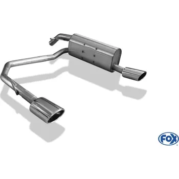 Tlumič výfuku Fox Sportauspuff koncový tlumič výfuku s koncovkou 115x85 Typ 32 na obou stranách pro Peugeot 207 2007- s motorem 1.0, 1.2, 1.4, 1.4 HDi, 1.6, 1.6 HDi SLEVA 2%