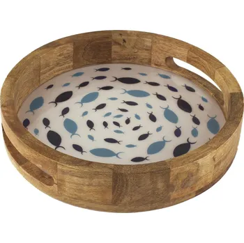 SEA Club Tác - Rybí vír, mangové dřevo se smaltem, Ø: 27,5cm, V: 5,5cm