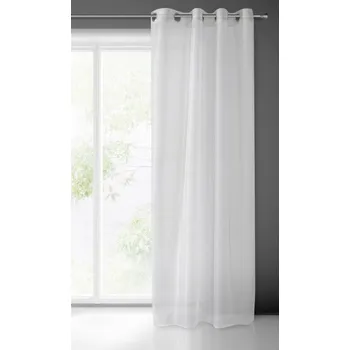 Dekorační dlouhá záclona s kroužky MARTA I. bílá 135x250 cm (cena za 1 kus) MyBestHome