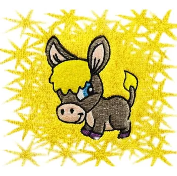 Sprchový závěs Dětský ručník s výšivkou QUALITY 400 g/m2 - OSLÍK NEZBEDA