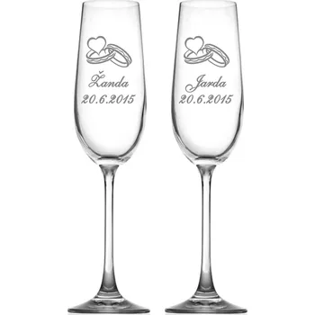 Svatební dekorace Svatební skleničky se jmény