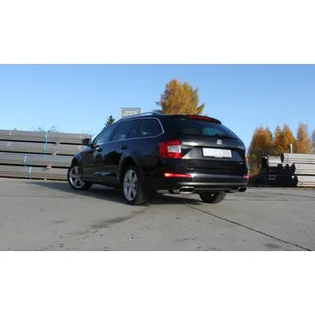 Tlumič výfuku Fox Sportauspuff koncový tlumič výfuku s koncovkou 220x80 Typ 49 na obou stranách pro Škoda Octavia 5E s motorem 2.0 TDI 4x4 SLEVA 2%