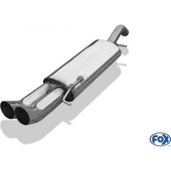 Tlumič výfuku Fox Sportauspuff koncový tlumič výfuku s koncovkou 2x76 Typ 18 pro Volkswagen Corrado 16V, VR6 s motorem 2.0 16V SLEVA 2%