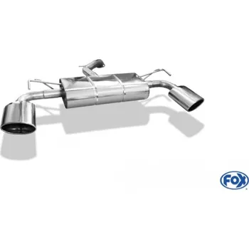 Tlumič výfuku Fox Sportauspuff koncový tlumič výfuku s koncovkou 160x90 Typ 38 na obou stranách pro Hyundai I30 PDE 2017- s motorem 1.4, určeno pro Kombi SLEVA 2%