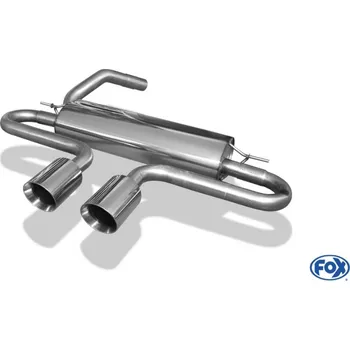 Tlumič výfuku Fox Sportauspuff koncový tlumič výfuku s vývodem uprostřed s koncovkou 2x100 Typ 25 uprostřed pro Ford Focus III ST 2012- s motorem 2.0, ST Turnier SLEVA 2%