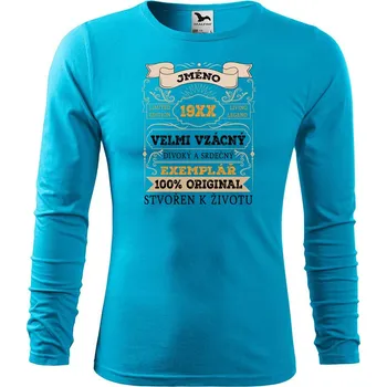 DOBRÝ TRIKO Pánské bavlněné triko Velmi vzácný Velikost: L, Barva: Tyrkysová