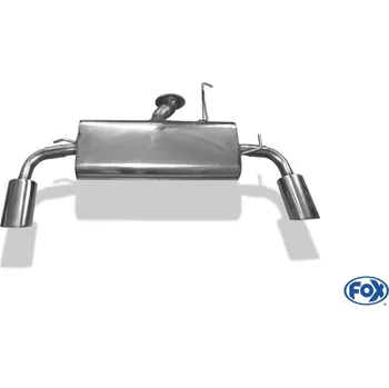 Tlumič výfuku Fox Sportauspuff koncový tlumič výfuku s koncovkou 115x85 Typ 32 na obou stranách pro Mitsubishi Lancer CYO s motorem 2.0 D SLEVA 2%