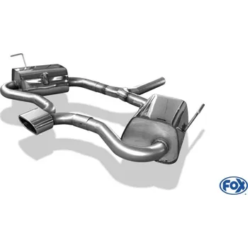 Tlumič výfuku Fox Sportauspuff koncový tlumič výfuku s vývodem uprostřed s koncovkou 135x80 Typ 52 pro Mini Cooper S R53 mittig s motorem 1.6 SLEVA 2%