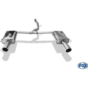 Tlumič výfuku Fox Sportauspuff koncový tlumič výfuku s koncovkou 1x100 Typ 16 na obou stranách pro Opel Insignia A s motorem 2.0, 2.8 SLEVA 2%