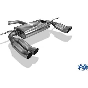 Tlumič výfuku Fox Sportauspuff koncový tlumič výfuku s koncovkou 2x76 Typ 18 na obou stranách pro Volkswagen Touran s motorem 1.4, 1.6, 1.9 TDI, 2.0, 2.0 TDI SLEVA 2%