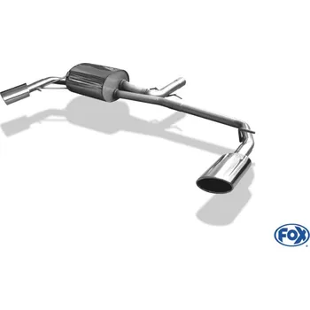 Tlumič výfuku Fox Sportauspuff koncový tlumič výfuku s koncovkou 115x85 Typ 38 na obou stranách pro Volvo S60 2001- s motorem 2.4 D SLEVA 2%