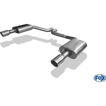 Tlumič výfuku Fox Sportauspuff koncový tlumič výfuku s koncovkou 1x100 Typ 16 na obou stranách pro Audi A8 4H 2009- s motorem 3.0, 3.0 TDI, 4.2 SLEVA 2%