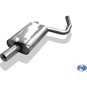 Tlumič výfuku Fox Sportauspuff koncový tlumič výfuku s koncovkou 1x80 Typ 13 pro Audi A4 B6 2000-2004 s motorem 1.6, 1.9 TDI, 2.0 SLEVA 2%