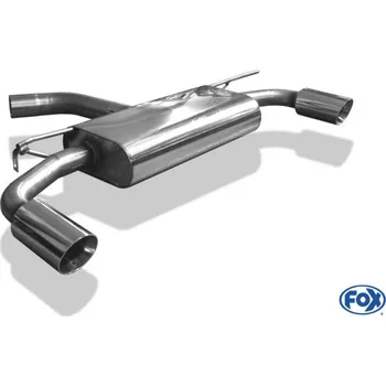 Tlumič výfuku Fox Sportauspuff koncový tlumič výfuku s koncovkou 1x90 Typ 25 na obou stranách pro Volkswagen Golf VII 2012- s motorem 2.0 162/169/195 kW SLEVA 2%