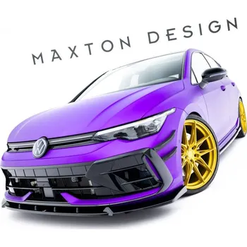 Nárazník Spojler pod nárazník lipa V.3 Volkswagen Golf R Mk8 Facelift černý lesklý plast