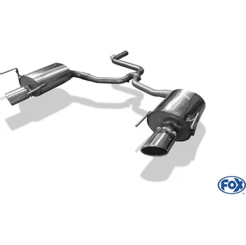 Tlumič výfuku Fox Sportauspuff koncový tlumič výfuku s koncovkou 115x85 Typ 38 na obou stranách pro Alfa Romeo 159 2000- s motorem 1.8, 1.9 SLEVA 2%