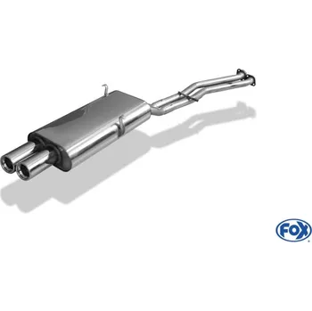 Tlumič výfuku Fox Sportauspuff koncový tlumič výfuku s koncovkou 2x76 Typ 13 pro BMW řada 3 E30 09/1987- s motorem 2.0, 2.5 SLEVA 2%