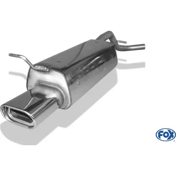 Tlumič výfuku Fox Sportauspuff koncový tlumič výfuku s koncovkou 135x80 Typ 53 pro Seat Leon 1M s motorem 1.4, 1.6, 1.9 D SLEVA 2%