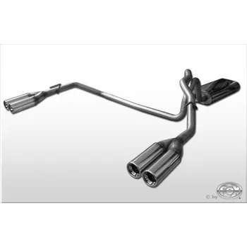 Tlumič výfuku Fox Sportauspuff koncový tlumič výfuku s koncovkou 2x80 Typ 13 na obou stranách pro Jeep Grand Cherokee WG, WJ s motorem 2.7 TD, 4.7 SLEVA 2%