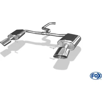 Tlumič výfuku Fox Sportauspuff koncový tlumič výfuku s koncovkou 160x90 Typ 38 na obou stranách pro Seat Leon 5F ST s motorem 2.0, ST Cupra 265/280/290, 213 kW CJXH SLEVA 2%