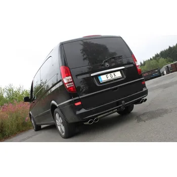 Tlumič výfuku Fox Sportauspuff koncový tlumič výfuku s koncovkou 2x115x85 Typ 32 na obou stranách pro Mercedes Vito 639 s motorem 2.2 CDI, 3.0 CDI, 3.2, 3.7 SLEVA 2%