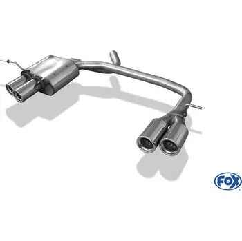 Tlumič výfuku Fox Sportauspuff koncový tlumič výfuku s koncovkou 2x76 Typ 13 na obou stranách pro BMW řada 1 E87 s motorem 2.0 D SLEVA 2%
