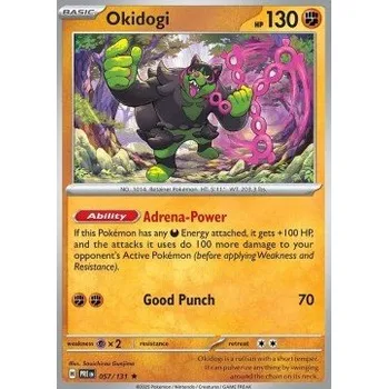 Sběratelská karetní hra Pokémon PRE 057/131 Okidogi - Prismatic Evolutions Stav: Near Mint, Verze: HOLO