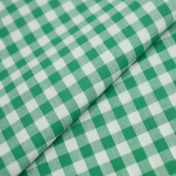 Kanafas 22907 zeleno-bílá kostka 1 x 1cm, š.155