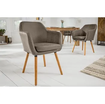 Jídelní židle Židle SUPREM TAUPE (Luxusní židle s opěrkami taupe.)