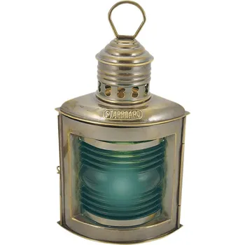 Lucerna SEA Club Lampa na pravoboku, starožitná mosaz, elektrická 230V, V: 23cm