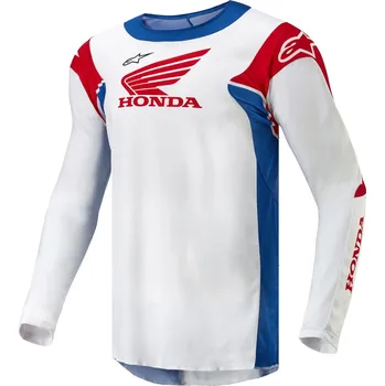 Moto dres Motokrosový dres Alpinestars Racer Iconic Honda kolekce bílo-modro-červeno-černý M
