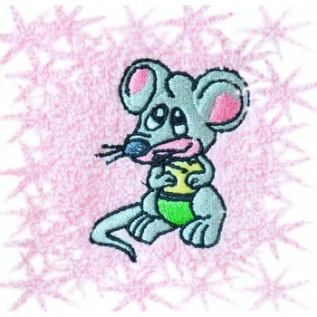 Sprchový závěs Dětský ručník s výšivkou QUALITY 400 g/m2 - MYŠKA