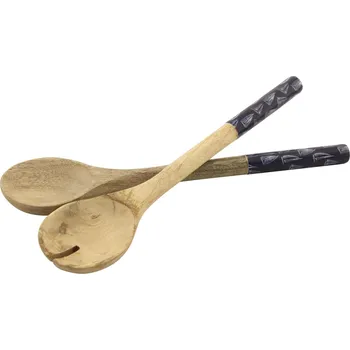 SEA Club Salátové servírovací vařešky - Plachetnice, mangové dřevo se smaltem, D: 30 cm, sada/2 ks