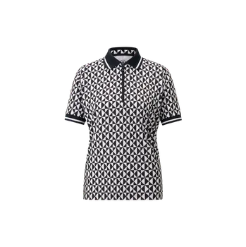 Oblečení a móda Dámské funkční polo triko Calista v černé/bílé barvě 36