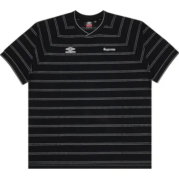 Pánská móda Supreme Umbro Stripe Soccer Jersey Black Velikost: XL