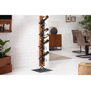 Stojan na víno Stojan na láhve BARRACUDA II (Stojan na láhve na zem z masivního dřeva.)