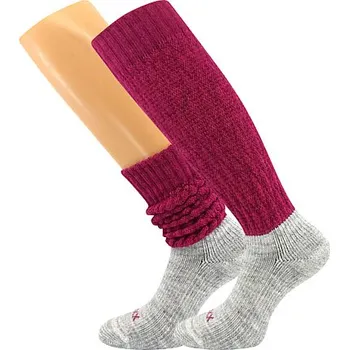 Dámské ponožky VOXX Ponožky dámské zimní NARVIK s merinem a alpakou TMAVĚ RŮŽOVÉ 35-38 125339