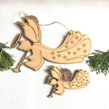 Vánoční dekorace Anděl dřevěný letící, 2 velikosti Rozměry: 20 cm Anděl vánoční