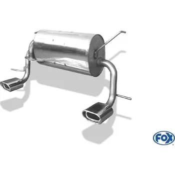 Tlumič výfuku Fox Sportauspuff koncový tlumič výfuku s koncovkou 135x80 Typ 53 na obou stranách pro Toyota MR2 W3 s motorem 1.8 SLEVA 2%