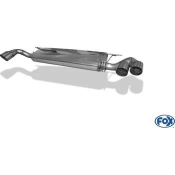 Tlumič výfuku Fox Sportauspuff koncový tlumič výfuku s koncovkou 2x80 Typ 14 na obou stranách pro BMW X5 E70 s motorem 4.8 SLEVA 2%